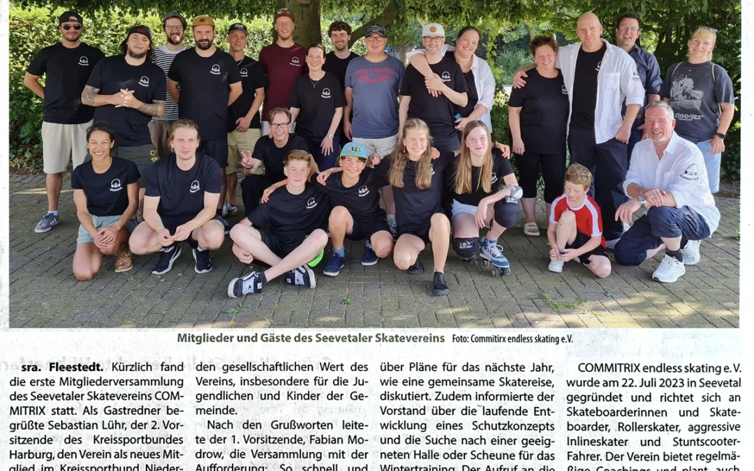 Presseartikel mit Aufruf: Wir suchen eine Skatehalle in Seevetal